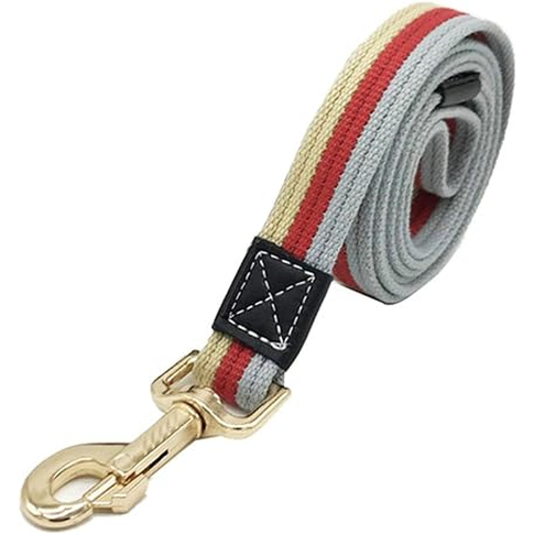 Durable 1.5m fabric dog leash with 360-degree swivel metal clip