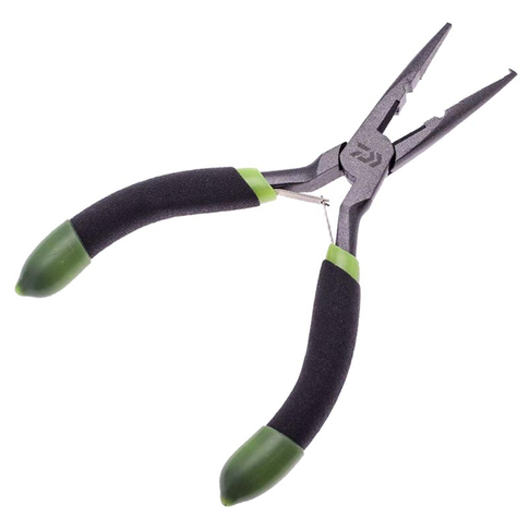 Daiwa Mini Split Ring replės su teflono danga ir ryškiomis PVC rankenomis žūklės priedų žiedelių praplėtimui