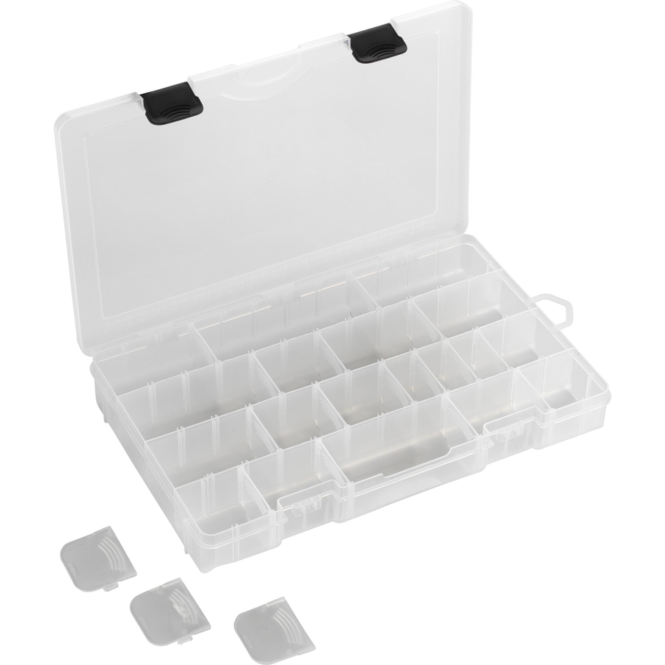 SF370 Tackle Box fishing storage container with compartments, 35.5x23x5cm dimensions