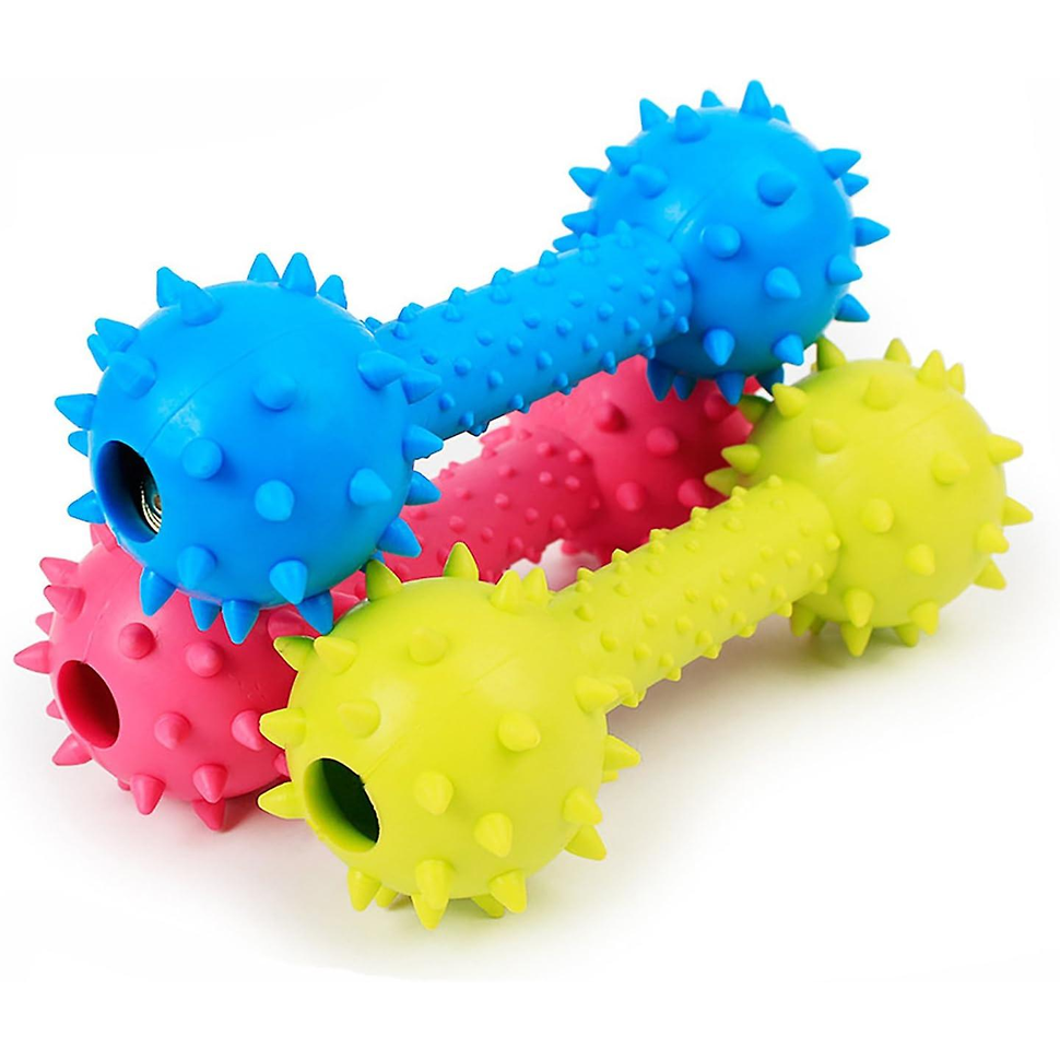Barškantis guminis kaulas šunims ir katėms, 14 cm ilgio, netoksiškas