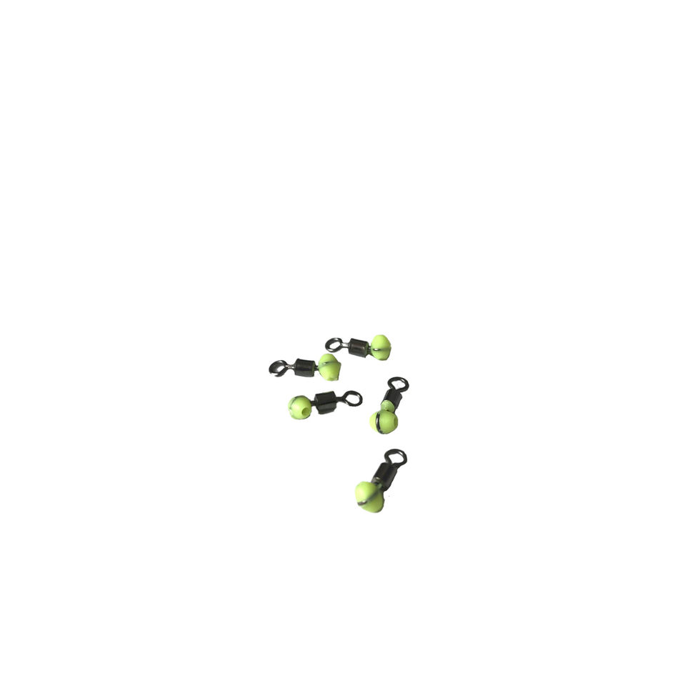 FH Slider fishing bead with swivel attachment, pack of 5 pieces, transparent accessory for improved rig movement