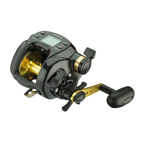 Daiwa TANACOM 500 elektrinė multiplikatorinė ritė su elektroniniu skaitliuku ir aliuminio korpusu