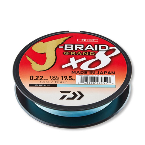 Daiwa J-Braid Grand X8 Blue pintas valas 135m ritėje
