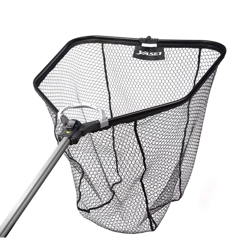 Shimano YASEI Rubber Net Large graibštas su sulankstoma rankena didelių plėšrūnų žvejybai