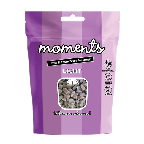 Moments LIGHT dietiniai skanėstai šunims su kalakutiena, mėlynėmis ir avietėmis, 60g pakuotė