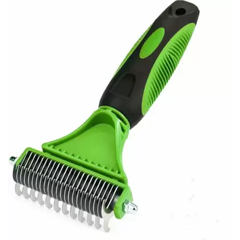 Double-sided grooming comb with fine and wide teeth for cats and dogs