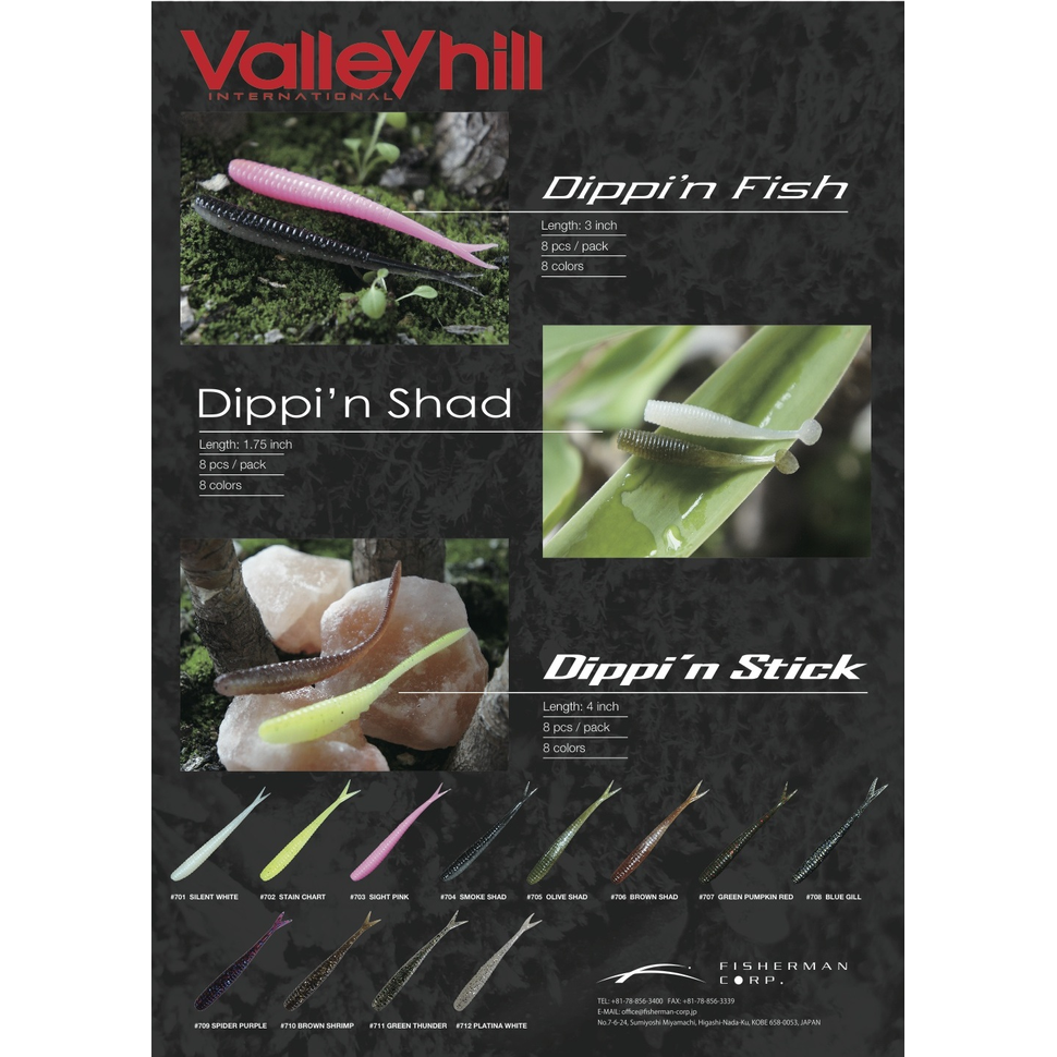 Valley Hill Dippin Stick 4 soft bait pack front view