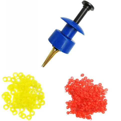 Worm clip tool set with standard and fine bands for hose connections