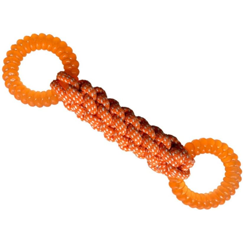 Dog Toy LOOP cotton rope with sturdy knots for tug-of-war play