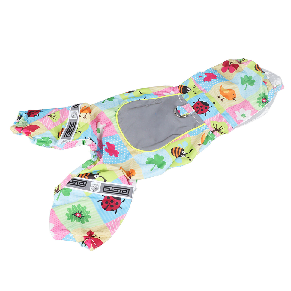 Four-legged waterproof raincoat jumpsuit for small dogs and cats