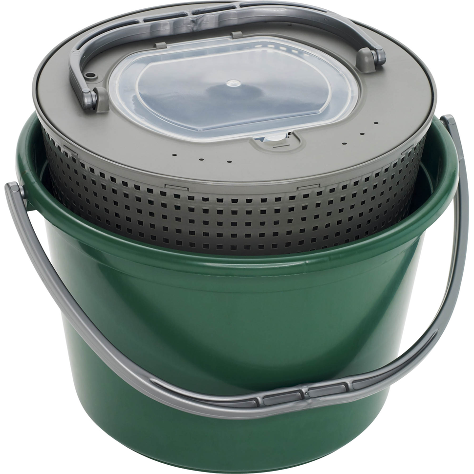13L Fish Bucket with secure lid for fishing tackle storage and fresh catch