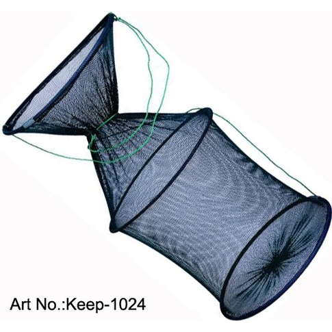 Professional fishing keep net with durable mesh construction and secure fish storage system