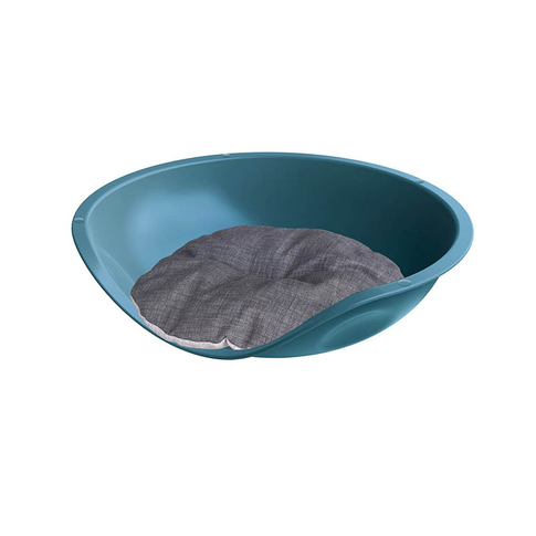 Plastikinis šuns gultas Beddy Pillow su pagalve, pilkos spalvos, 57x48 cm