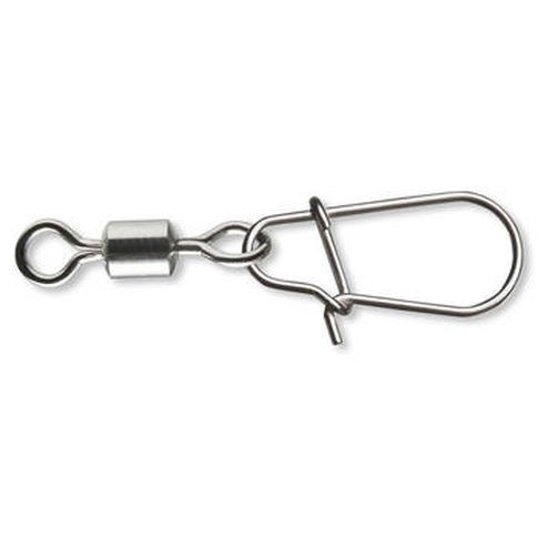 D-Snap swivel carabiner with stainless steel construction for fishing rigs