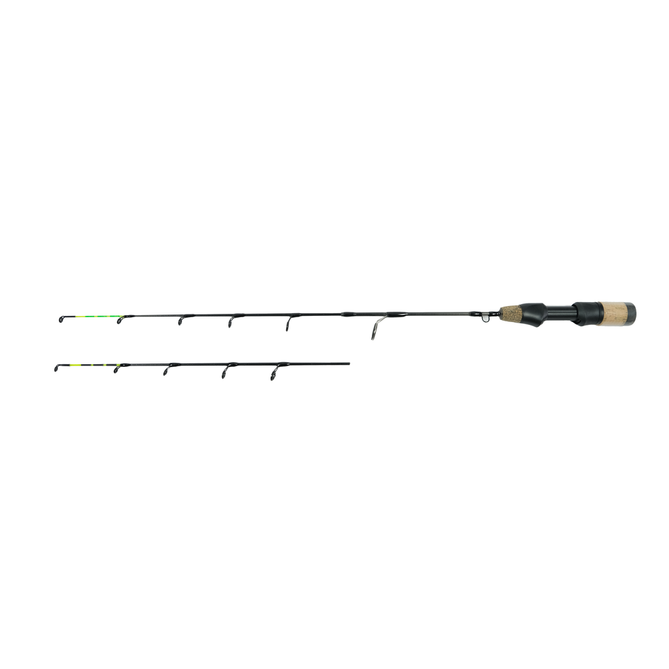 Winter fishing rod with multiple interchangeable tips for ice fishing
