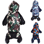 Winter dog coat with fur lining and elastic bands