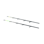Close-up of interchangeable tip system on winter fishing rod