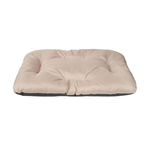Basic rectangular dog cushion in neutral color showing size dimensions