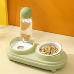 Stylish ceramic cat feeding bowl with water dispenser for cats and small dogs