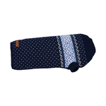 Amiplay Bergen dog sweater in Scandinavian style shown on a dog, displaying elastic fit and warmth