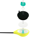 Lightweight ice fishing rod with ergonomic handle