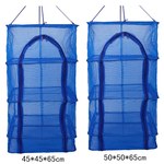 Fish drying net with multiple layers for food dehydration, available in 45cm and 50cm sizes