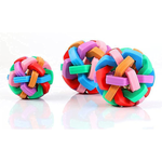 Durable pet toy ball with bell inside for dog entertainment