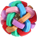 Colorful rubber ball with rattle for dogs in multiple sizes