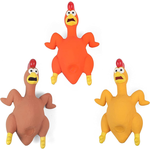 Squeaky latex chicken toy for dogs and cats